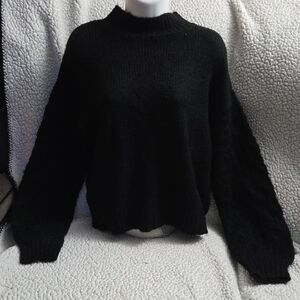 Elegant Black Turtleneck Sweater for Women